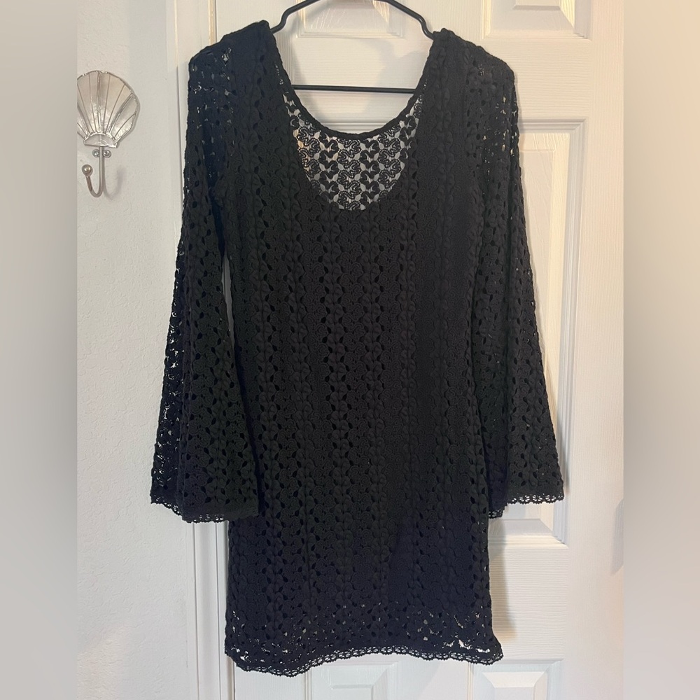 Free People Black lined Dress
